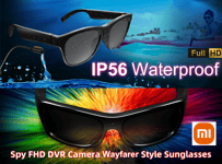 Xiaomi Spy FHD DVR Candid Camera Wayfarer UV Sunglasses Dash Cam IP56 Waterproof