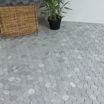 Mosaik Tenfors Marmor Heagon Light Grey 5x5 cm