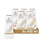 Dove Advanced Care Nourishing Silk Body Wash Body Cleanser shower gel with skin-natural nutrients for instantly silky-soft skin 6x 400 ml