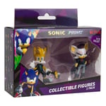 Sonic the Hedgehog/Sonic Prime 7cm Action Figure 2 Pack (Rebel Rouge/Tails Nine)