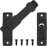 Verrou Porte Coulissante,Loquet Porte Verrou Porte Interieure Exterieur Coulissante,Serrure de Fermeture Porte,Bloque Porte Coulissante,Verrou de Porte Noir pour Porte Fenêtre(Q1307)