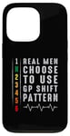 iPhone 13 Pro Real Men Use RACE Shift Pattern Tee - Motorcycle Gear Shift Case