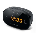 Muse M-150CR Radio-réveil PLL FM Double Alarme Secteur ou Pile , Noir