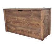 TOTAL WOOD 2012 Coffre banc de rangement en bois interieur exterieur jardin 90 x 35 x 50H noyer foncé