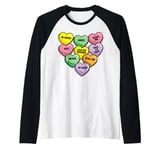 Funny Candy Heart Anti Valentine's Day Sarcastic Love Joke Raglan Baseball Tee