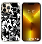 Coque Silicone pour IPHONE 13 Pro Max (6.7) Design Snow Camouflage Dessins