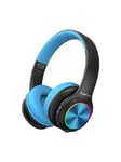 PowerLocus PLED wireless headphones for kids (black and blue)