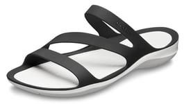 Crocs Femme Swiftwater W Flats-sandals, Black White, 33/34 EU