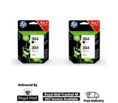 Genuine 2 x HP 304 Multipack Black/Color Ink Cartridge for HP Deskjet 3720 3730