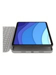 Logitech Combo Touch - keyboard and folio case - with trackpad - QWERTY - Italian - sand - Tastatur & Foliosett - Italiensk - Beige