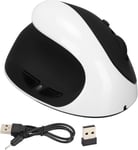 Souris pour Gaucher, sans Fil 2,4 G USB Souris Verticale Ergonomique pour Gaucher 3 Niveaux DPI Rechargeable pour Windows 2000, XP, Vista, CE, Win 7, Win10, Linux, Android(Noir Blanc)