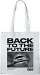 RETOUR VERS LE FUTUR TOTE BAG, REFERENCE : BWBAFUDBB005, BLANC, 38 X 40 CM