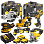 Dewalt 18V XR 7 Piece Monster Tool Kit 3 x 5.0Ah Battery Charger Case T4TKIT-445