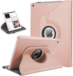 Coque Pour Ipad 9.7 2018/2017, Ipad Air Pivotant À 360 Degrés En Cuir Avec Porte-Crayons, Réveil/Sommeil Automatique Pour Ipad 5/6ème Génération/Ipad Air 1/2, Or Rose.[G693]