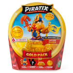 PIRATIX ADVENTURE WORLD Série Golden Treasure - Gold Pack, The Rebels Crew. Comprend 5 Piratix Surprise, 1 trésor Exclusif, 1 Drapeau Exclusif, 1 Podium, 6 Accessoires et Le Capitaine doré Ollie