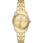 Fossil Scarlette WoMens Gold Watch ES5338 Stainless Steel (archived) - One Size