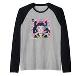 Aesthetic 90s Pop Culture Kawaii Nostalgic Retro Style Raglan Baseball Tee