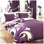 GC GAVENO CAVAILIA Printed King Size Duvet Cover And Pillow Cases, Floral Bedding Sets, Easycare Comforter Covers, Berry