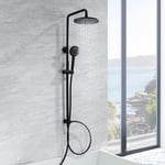 Système de douche Robinet de baignoire Noir séparable Colonne de douche cascade douche 2 fonctions douchette douche douche en acier inoxydable douche