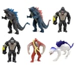 6Pcs Godzilla vs. King Kong 2 Skar Shimo Kong Action Figure Model Toys Doll Gift