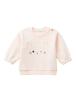 Benetton Baby Animal Embroidered Sweatshirt, Light Powder