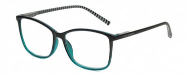 Lulu Guinness LR79 Womens Blue Light Filter Glasses Black Teal blue Crystal 54mm