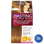 3x L’Oréal Paris Casting Crème Gloss Blonde 700