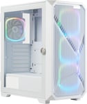 Enerpazo Ep237-Boîtier Pc De Jeu Atx Tour Moyenne Blanc Neige-Incl. 4 X Ventilateurs Squa R.G.B White Pwm 12Cm-2X Usb3.2 Gen1-1X Usb2.0,Eca-Ep237-Ww-Argb