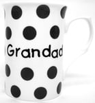 Grandad Mug Fine Bone China Black Spots Grandad Mug Hand Decorated in the UK