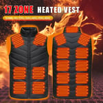 Rubberskin Veste Chauffante Homme Femme, Gilet Chauffant Électrique avec 17 Zones, pour Moto Chasse Randonnée Ski,L - Gabrielle