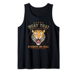 Thai Boxing Strength and Skill - Muay Thai and Tiger Head Tank Top