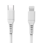 Gear Laddkabel USB-C till Lightning 3m MFI Vit