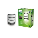 Philips myGarden Python Applique murale d'extérieur LED avec détecteur de mouvement, 6 W, lumière blanche froide 4000 K, ampoule intégrée, anthracite