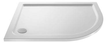 900mm x 800mm  Premium Shower Tray - Right Hand Offset Quadrant - White