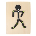 Wooden Stick Man Toy Observation Training Moving Limbs Stick Man Puzzle Toy