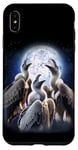 iPhone XS Max 3 Vultures Howling At The Moon Funny Vulture Bird Carrion Case