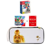 Nintendo Switch OLED White & Super Mario Bros. Wonder Bundle, Nintendo Switch Online 12 Month Membership & Princess Zelda Case Bundle, White