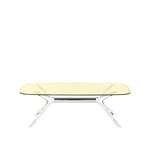 Kartell - Blast Coffee Table 4096 130x80, Crystal-Chrome, Yellow - Soffbord - Philippe Starck - Guld - Metall/Syntetiskt