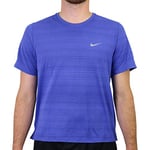 Nike DF Miler T-Shirt Homme, Astronomy Blue/Reflective Silv, FR : L (Taille Fabricant : L)