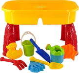 Sand and Water Table Garden Sandpit Play Set Toy Watering Can Spade Sand Bucket