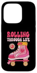 Coque pour iPhone 14 Pro Roller Derby Retro Vintage Design pour Femmes Roller Patinage