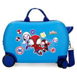 Marvel Spiderman Go Webs Go Valise pour Enfant Bleu Rigide ABS à Combinaison avec Serrure latérale 4 Roues Bagage à Main pour Enfant 20, Bleu, 31 cm x 45 cm x 20 cm, Valise Enfant 20