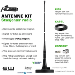 Antenne Kit Stasjonær radio - Sokkel med Magnetfot