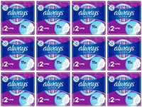 132 x Always Ultra Sanitary Towels Long With Wings Size 2, Odour Lock/Leak Guard