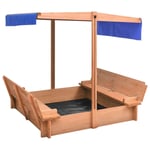 Bac � sable avec toit Bois de sapin 112x112x112 cm