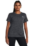 UNDER ARMOUR Womens Training Tech Textured T-Shirt - Black, Black, Size Xs, Women