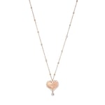 Collier Femme Liu Jo Luxury LJ1526 Acier Inoxydable Gold Rose Coeur Swarovski