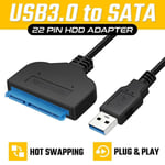 HDD SSD USB 3.0 To SATA Adapter Cable Hard Disk Driver 22 Pin Converter