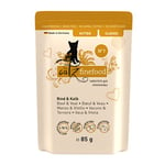 catz finefood Kitten N 7 Nourriture Humide pour Chat au bœuf et au Veau - Nourriture Fine pour Chatons - Nourriture Humide pour Jeunes Chats - sans céréales ni Sucre à Haute teneur en Viande - 16