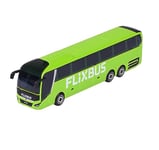 Majorette Man Lion's Coach L Flixbus - Bus Jouet avec Roue Libre et Suspension, carrosserie en métal, 13 cm de Long, pour Enfants à partir de 3 Ans, livré à l'unité